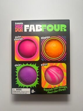 NeeDoh Teenie Fab Four 4-Pack - Assorted Colors